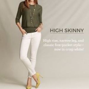 Cabi High Skinny White Denim Sz 10 NEW W/O Tags